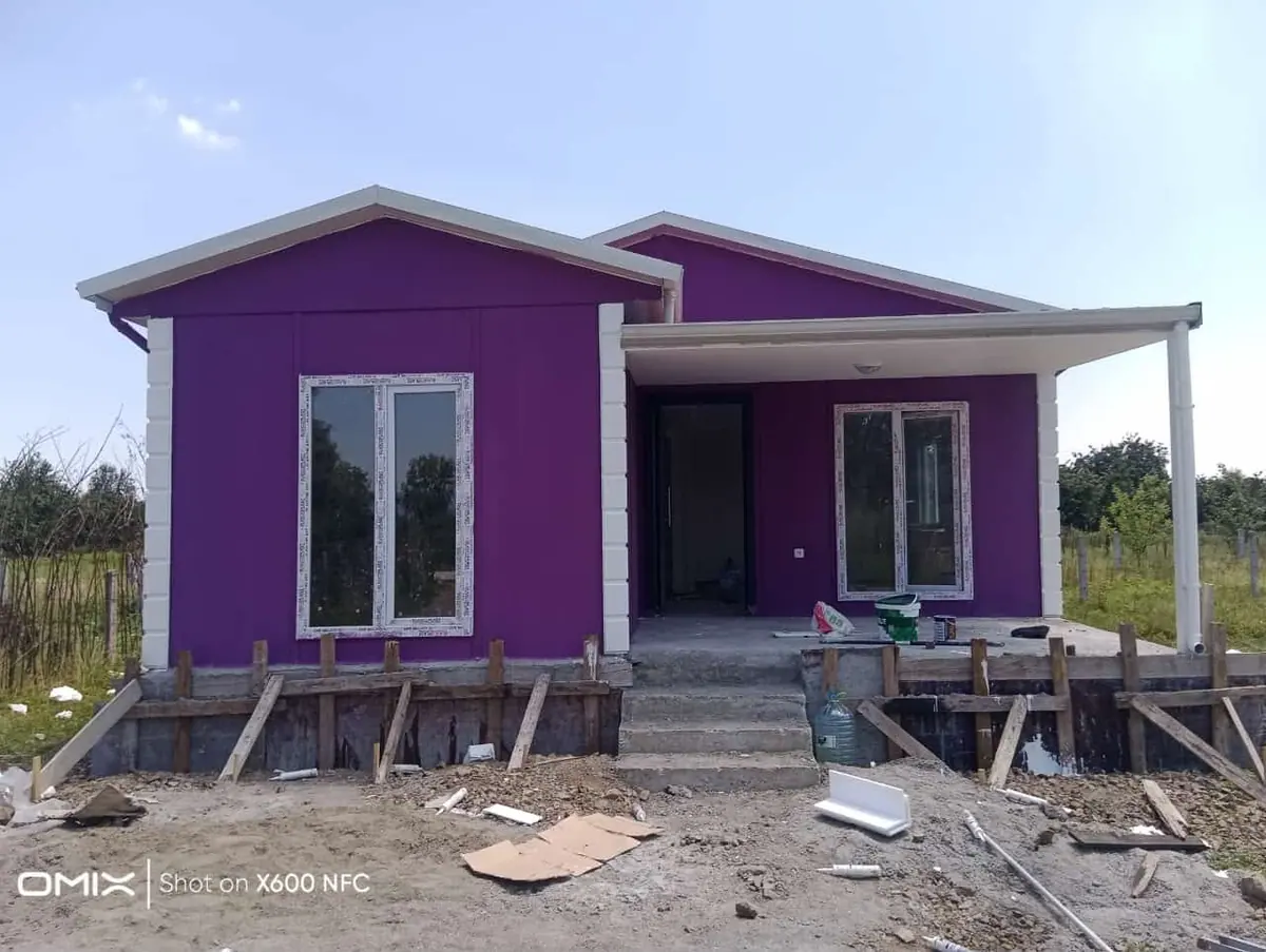 Çankırı — montajı süren tek katlı prefabrik ev (1/4)