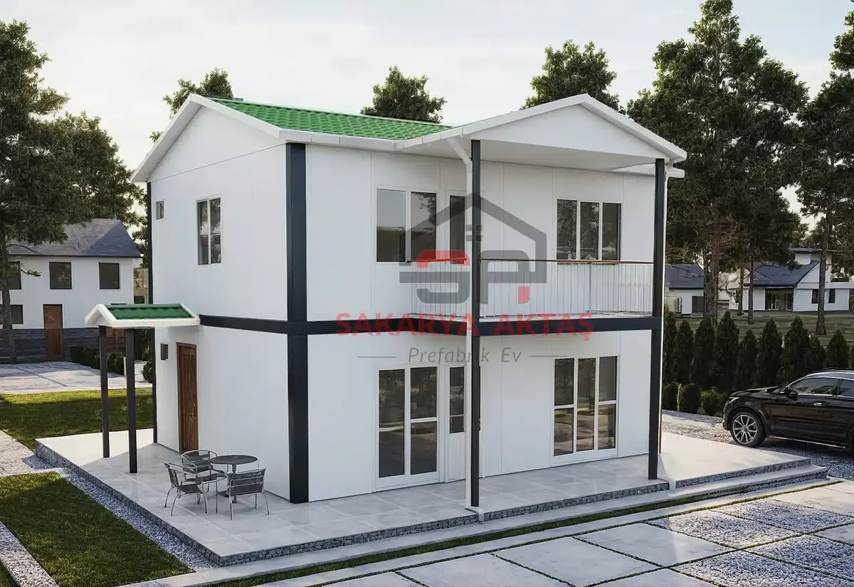3+1 zweigeschossiges Fertighaus 114 m² — Aktaş Prefabrik Ev