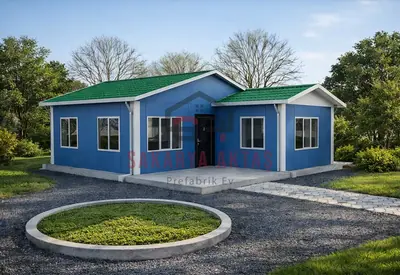 Eingeschossiges Fertighaus, 49 m², 2+1
