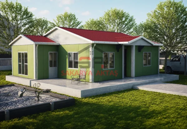 tek katlı prefabrik ev 72 m2