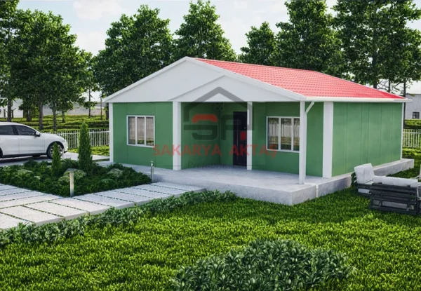 tek katlı prefabrik ev 84 m2