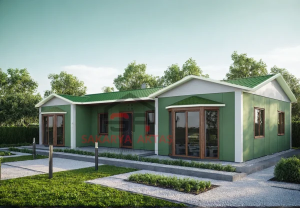 tek katlı prefabrik ev 98 m2