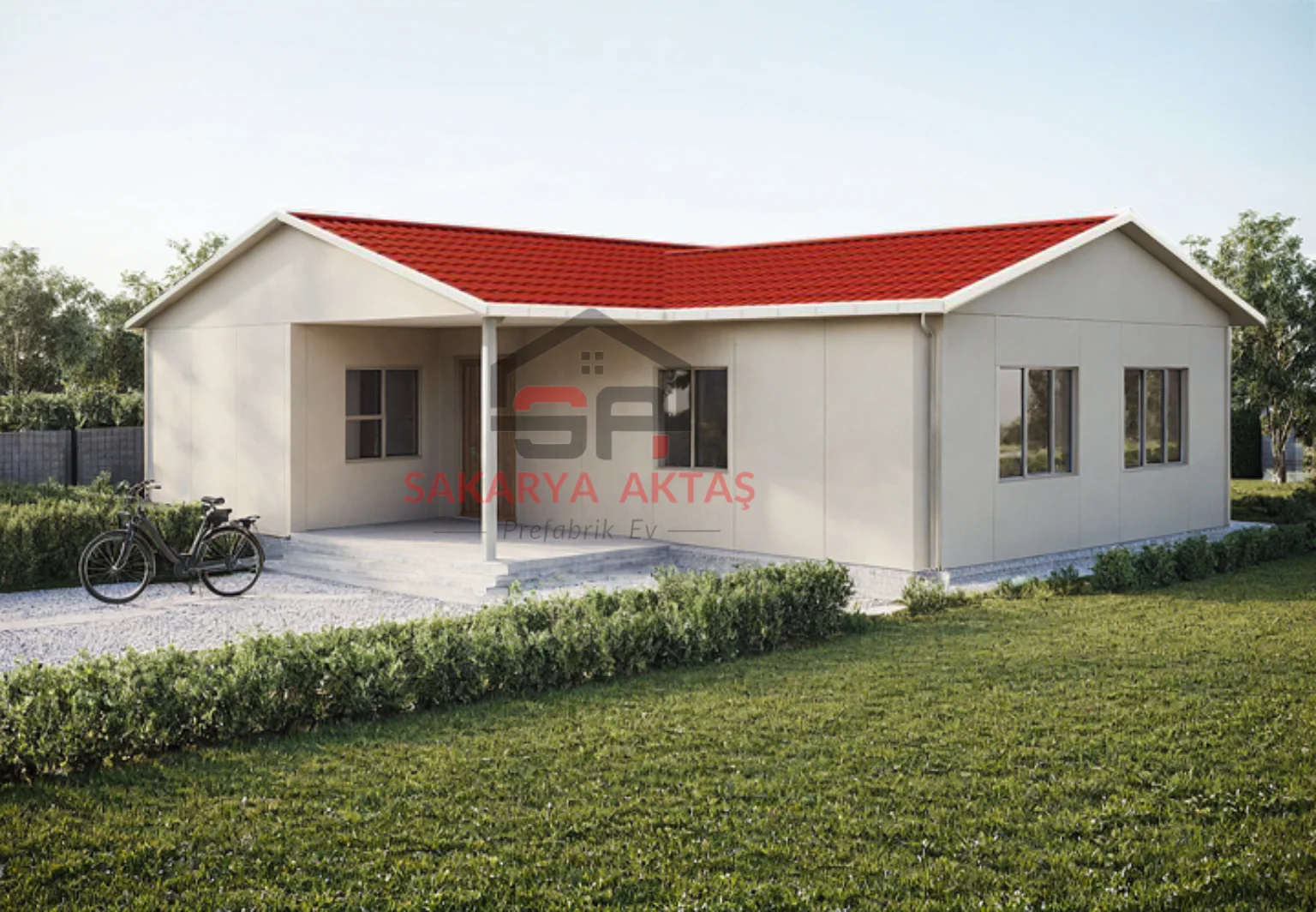 tek katli prefabrik ev 93 m2