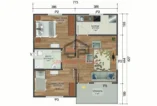 2+1 Tek Katlı Prefabrik Ev 62 m²