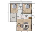 2+1 Tek Katlı Prefabrik Ev 93 m²