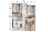 3+1 Tek Katlı Prefabrik Ev 86 m²